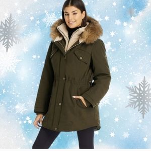 Koolaburra ugg parka coat sherpa bib faux fur hood
